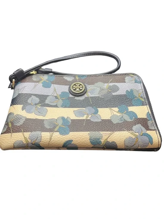 Tory Burch Kerrington Leather Floral Print Wristlet - Picture 3 of 11